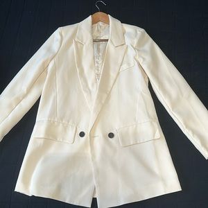Local Boutique beige/cream women Blazer size small